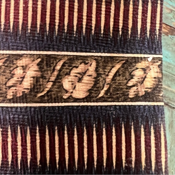 Vintage Christian Dior Silk Tie Striped & Leaf Print Designer Luxury - Picture 3 of 9